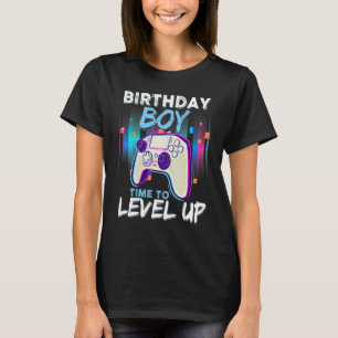 Cute Video Game Matching Birthday Boy Time To Lev T-Shirt