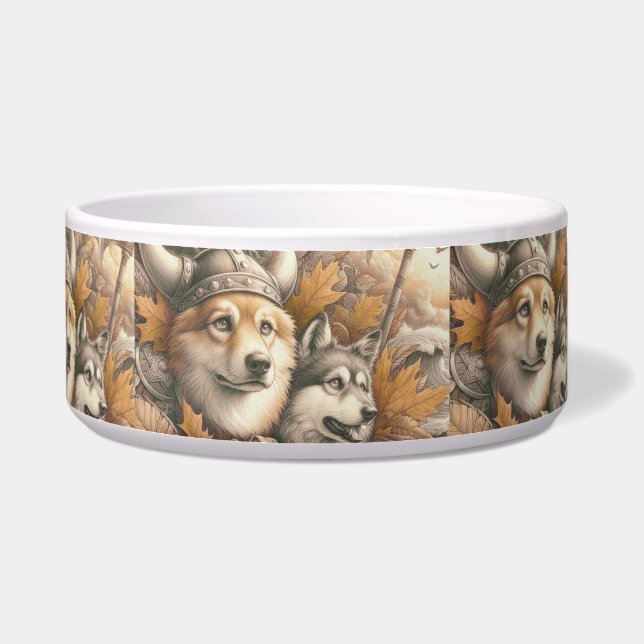 Cute Viking Husky dogs on guard (Right)