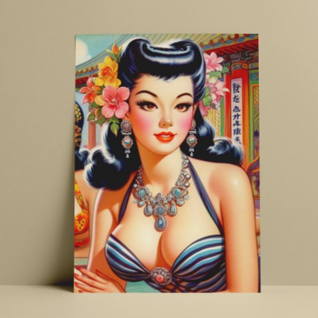 Cute Vinage Oriental Girls Postcard (Creator Uploaded)