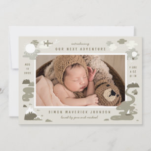 Cute Vintage Adventure Invitation