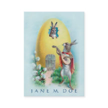 Cute Vintage Art - Rabbit Serenade, Dating Service