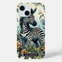 Cute Vintage Baby Zebra Watercolor