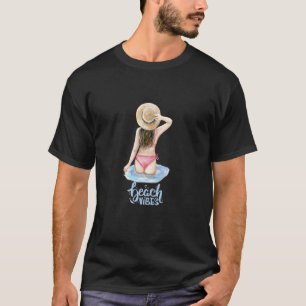 Cute Vintage Beach Vibes Retro Summer Vacation Pic T-Shirt