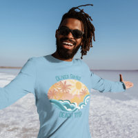 Cute Vintage Beach Waves Sunshine Surf Long Sleeve