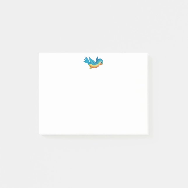 Cute Vintage Bird Post-it Notes (Front)