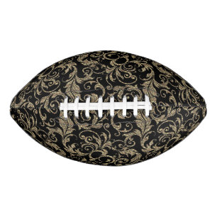 Cute vintage black brown floral pattern baby blank american football
