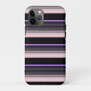 Cute vintage black grey stripes iPhone 11 pro case