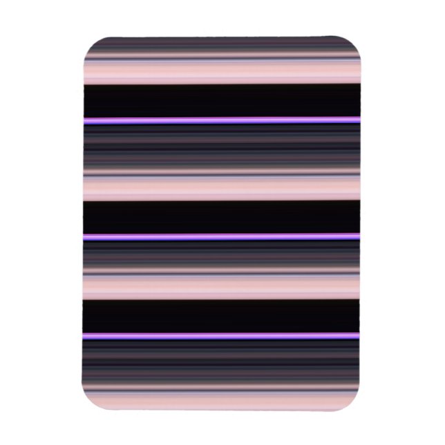 Cute vintage black grey stripes magnet (Vertical)