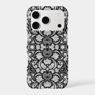 Cute vintage black white paisley patterns