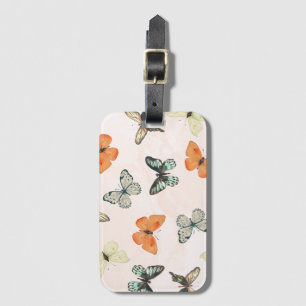 Cute Vintage Butterfly Pattern Luggage Tag