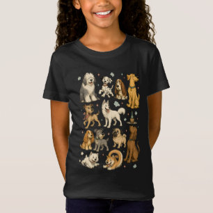 Cute Vintage Cartoon Dog Breeds Clipart Collection T-Shirt