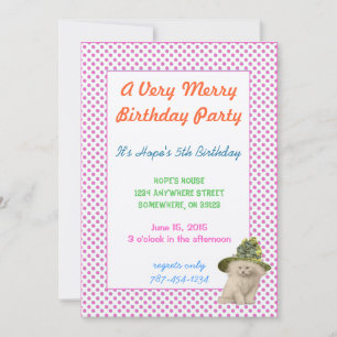Cute Vintage Cat with Vintage Lime  Birthday Party Invitation