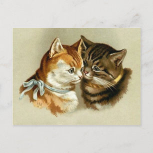 Cute Vintage Cats Postcard