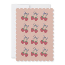 Cute vintage cherry valentines greeting card