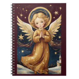 Cute Vintage Christmas Angel Notebook