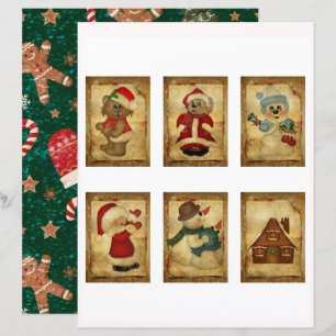 Cute Vintage Christmas ATC Cards