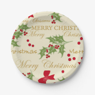 Cute Vintage Christmas Paper Plates
