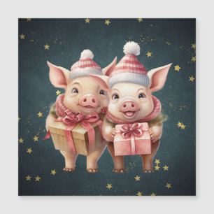 Cute vintage Christmas Pigs