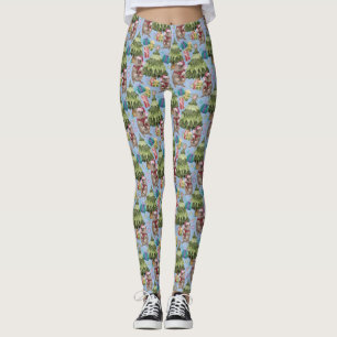 Cute Vintage Christmas Quokka Leggings