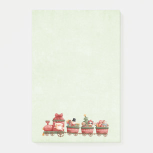 Cute Vintage Christmas Train with Toys Post-it Notes