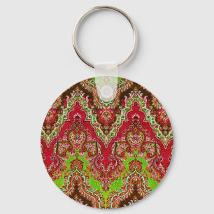 Cute vintage colourful arabic pattern key ring