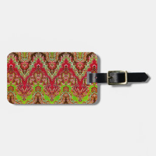 Cute vintage colourful arabic pattern mug luggage tag