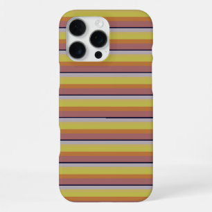 Cute vintage colours stripes iPhone 16 pro max case