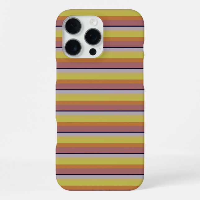 Cute vintage colours stripes iPhone case (Back)