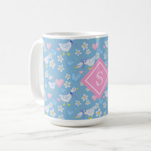 Cute Vintage Country Geese Monogram Coffee Mug