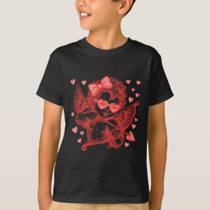 Cute Vintage Cupid Blowing Bubble Retro Cupid Vale T-Shirt