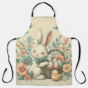 Cute, Vintage Easter bunny & chick Apron