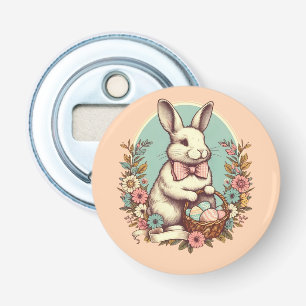 Cute, vintage Easter bunny/egg/basket  Bottle Opener