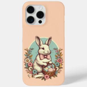 Cute, vintage Easter bunny/egg/basket iPhone 15 Pro Max Case