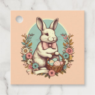 Cute, vintage Easter bunny/egg/basket Favour Tags
