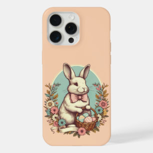 Cute, vintage Easter bunny/egg/basket iPhone 15 Pro Max Case