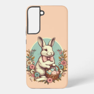 Cute, vintage Easter bunny/egg/basket Samsung Galaxy Case