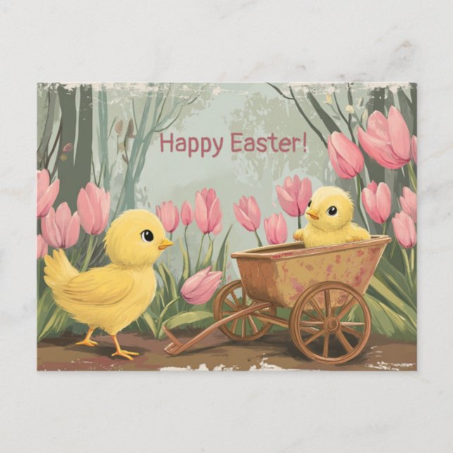 Cute Vintage Easter Card (Front)
