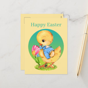 Cute vintage Easter chick  Holiday Postcard