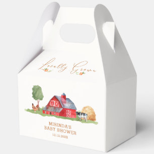 Cute Vintage Farmers Market Barnyard Baby Shower Favour Box