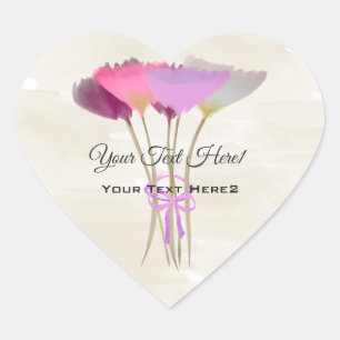 Cute Vintage Flair Watercolor Peony Sticker