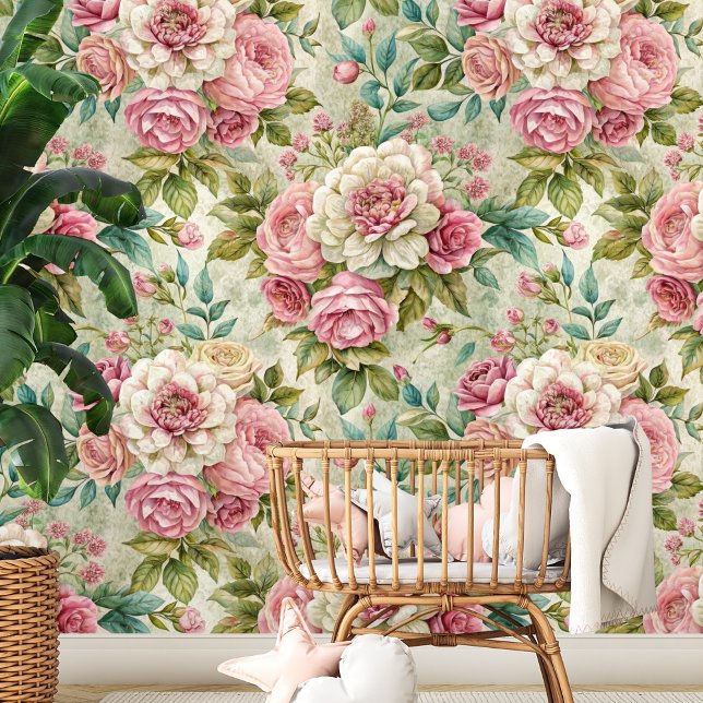 Cute Vintage Floral Ephemera Pattern Wallpaper (Creator Uploaded)