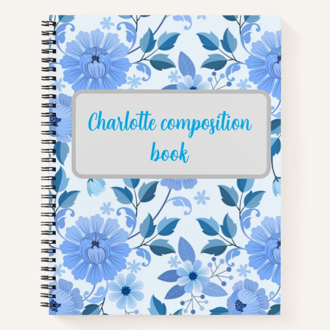 Cute vintage floral notebook  (Front)