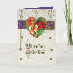 cute vintage flower add sentiment holiday card