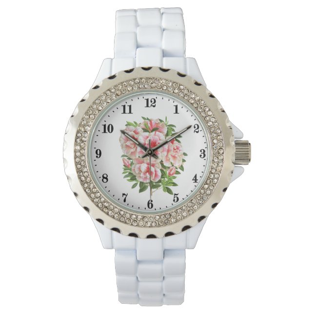 Cute vintage flowers ladies  watch (Front)