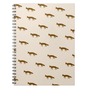 Cute Vintage Fox Pattern Notebook