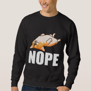 Cute Vintage Funny Lazy Nope Corgi Sweatshirt