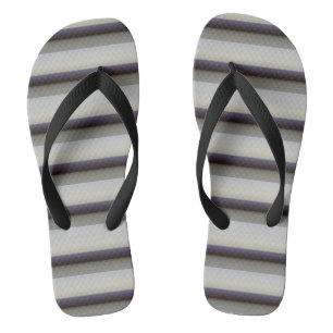 Cute vintage grey blue stripes flip flops