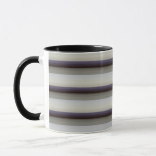 Cute vintage grey blue stripes mug