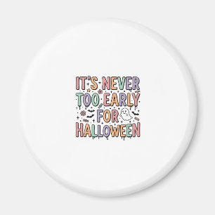 Cute Vintage Halloween Too Early Typography T-Shir Magnet