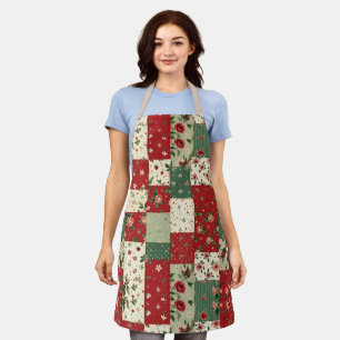 Cute Vintage Inspired Christmas Pattern Apron